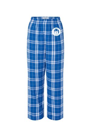 Youth Flannel Pants Royal/ Silver Plaid