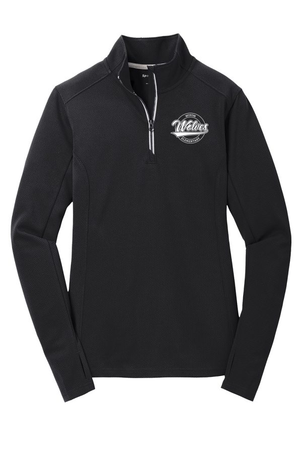 Sport-Tek® Women's Sport-Wick® Textured 1/4-Zip Pullover - Image 2