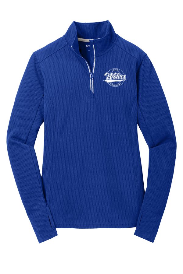 Sport-Tek® Women's Sport-Wick® Textured 1/4-Zip Pullover